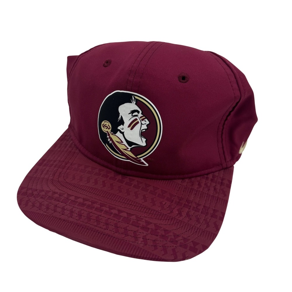 Nike Florida State Seminoles FSU Hat Mens Garnet Maroon Dri-FIT Snapback Cap